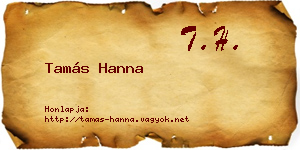 Tamás Hanna névjegykártya