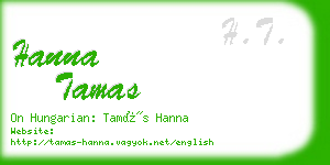 hanna tamas business card